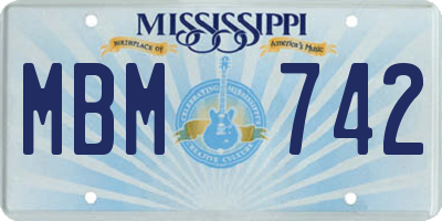 MS license plate MBM742