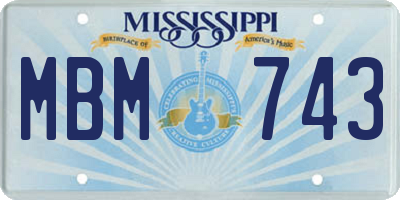 MS license plate MBM743