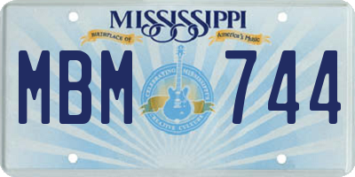 MS license plate MBM744