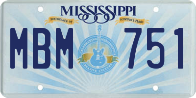 MS license plate MBM751