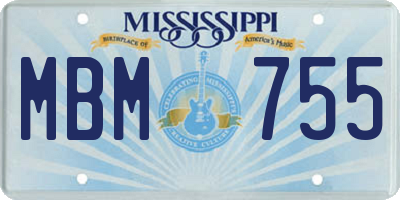 MS license plate MBM755