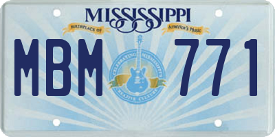MS license plate MBM771