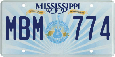 MS license plate MBM774