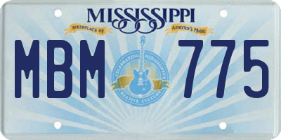 MS license plate MBM775