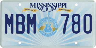 MS license plate MBM780