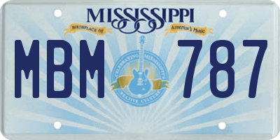 MS license plate MBM787