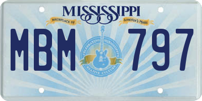 MS license plate MBM797