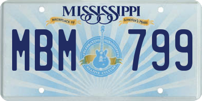 MS license plate MBM799