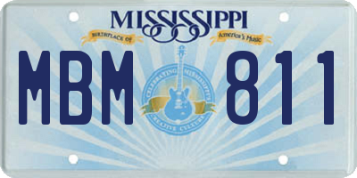 MS license plate MBM811