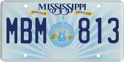 MS license plate MBM813