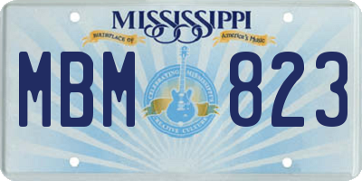MS license plate MBM823