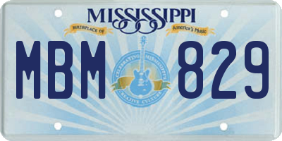 MS license plate MBM829
