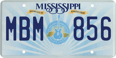 MS license plate MBM856