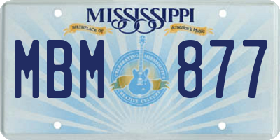 MS license plate MBM877