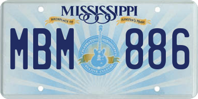 MS license plate MBM886