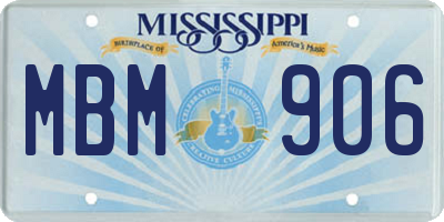 MS license plate MBM906