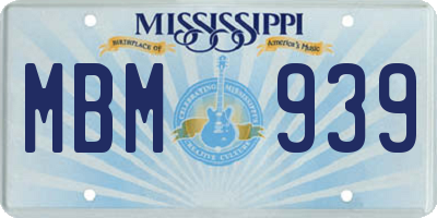 MS license plate MBM939