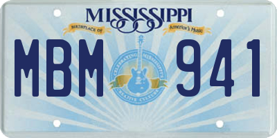 MS license plate MBM941