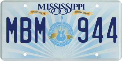 MS license plate MBM944
