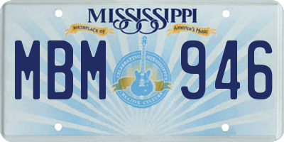 MS license plate MBM946