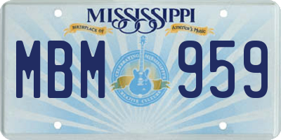MS license plate MBM959