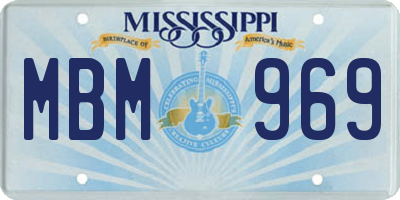MS license plate MBM969