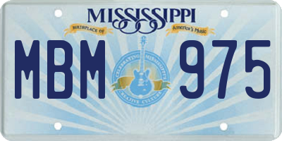 MS license plate MBM975