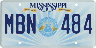 MS license plate MBN484