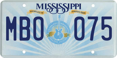 MS license plate MBO075