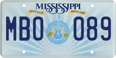 MS license plate MBO089