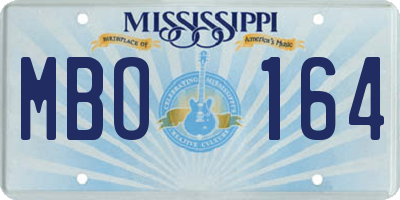 MS license plate MBO164