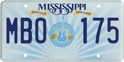 MS license plate MBO175