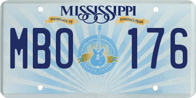 MS license plate MBO176