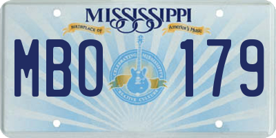 MS license plate MBO179