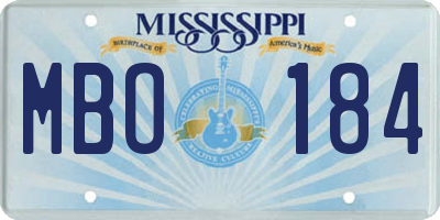 MS license plate MBO184