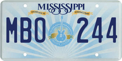 MS license plate MBO244