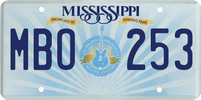 MS license plate MBO253