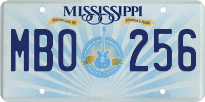 MS license plate MBO256