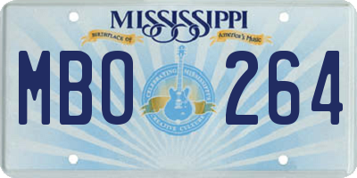MS license plate MBO264