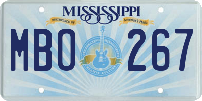 MS license plate MBO267