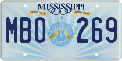 MS license plate MBO269