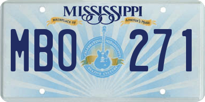 MS license plate MBO271
