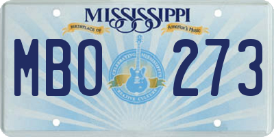 MS license plate MBO273