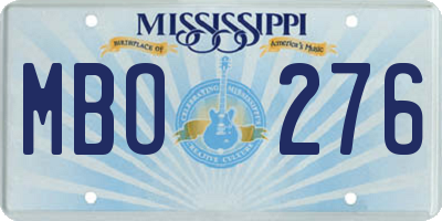 MS license plate MBO276