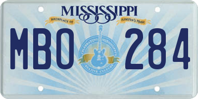 MS license plate MBO284