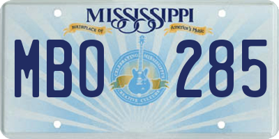 MS license plate MBO285