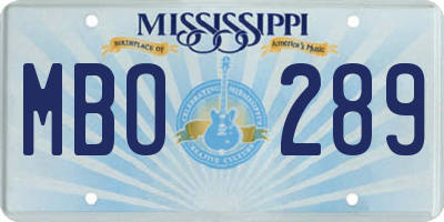 MS license plate MBO289