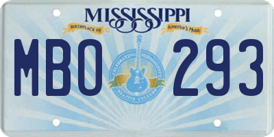 MS license plate MBO293