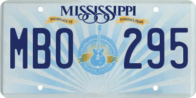 MS license plate MBO295