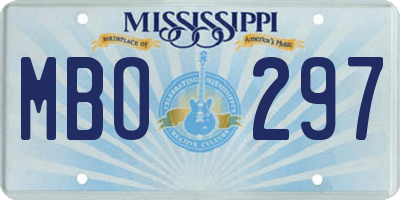 MS license plate MBO297